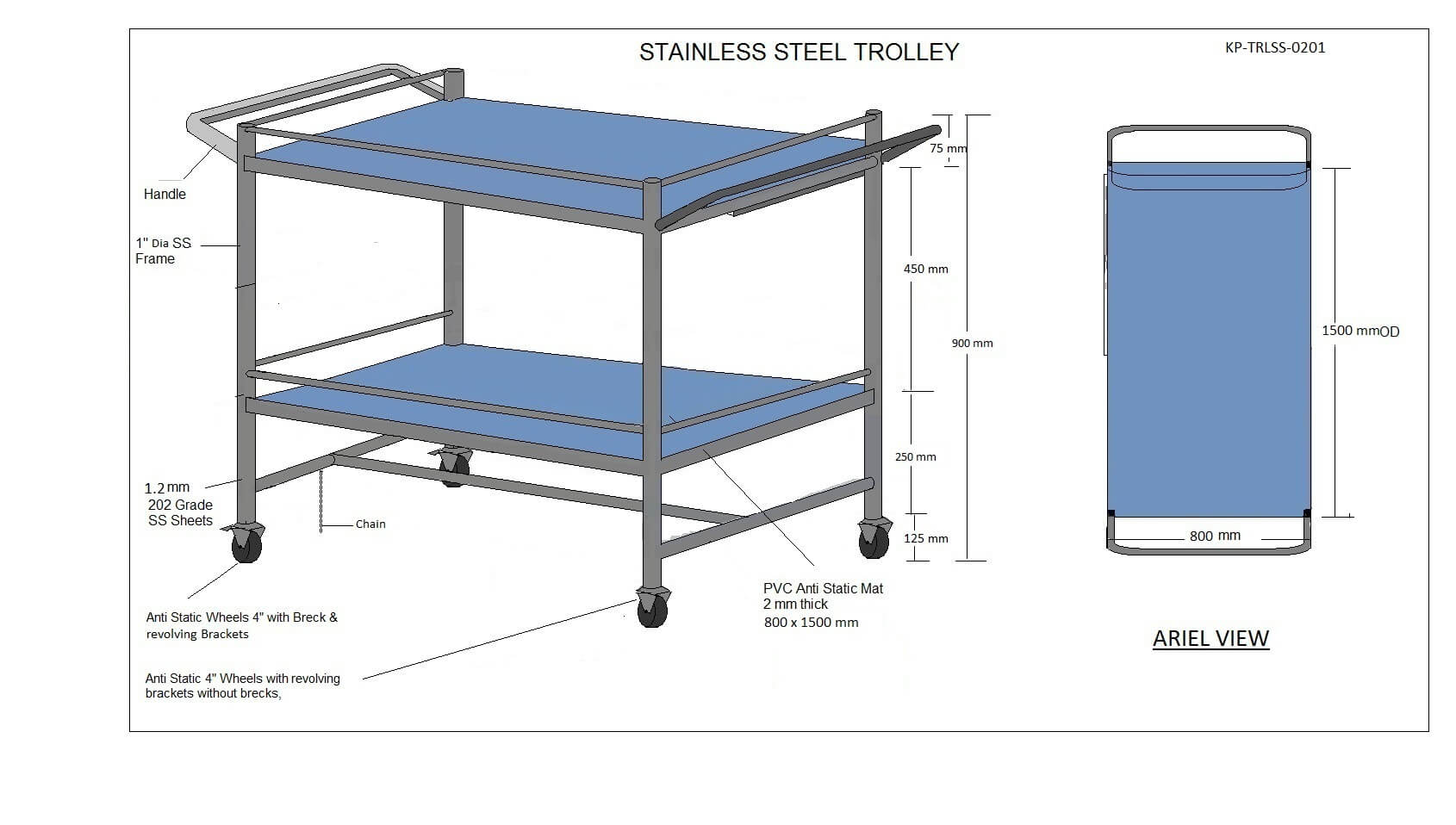 esd trolleyshelves Manufacturers and Exporters