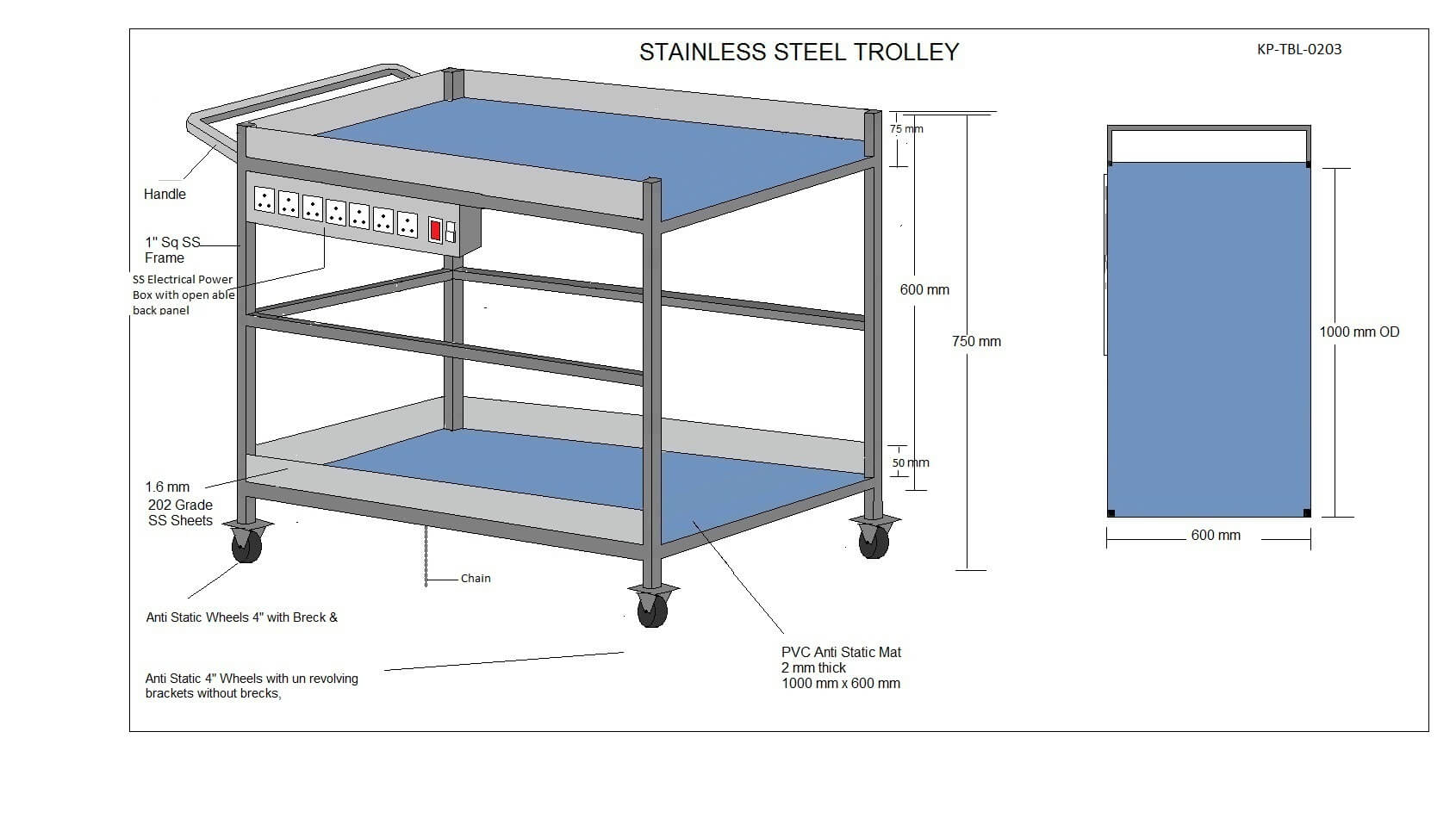 esd trolley Suppliers in Hyderabad