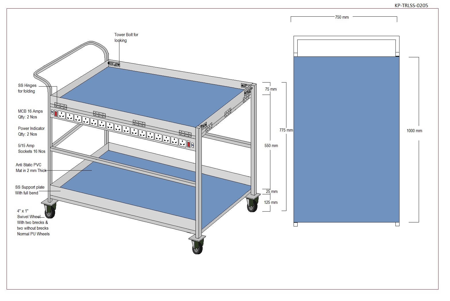 esd trolley Manufacturers and Exporters